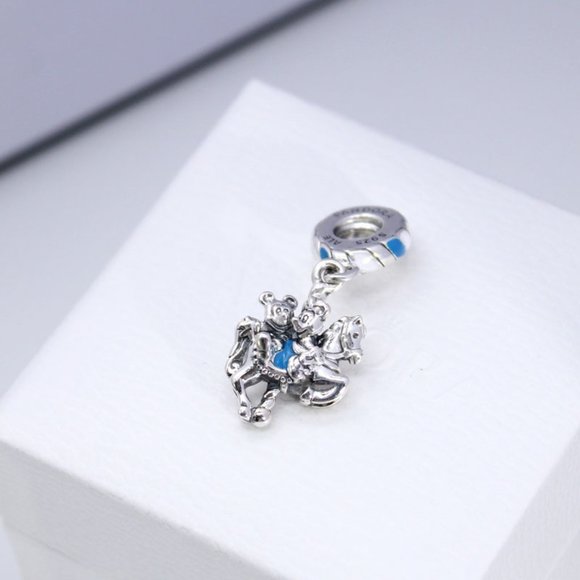 Pandora Disney Parks Mickey And Minnie Mouse Carrousel Dangle Charm s925 - Picture 5 of 5